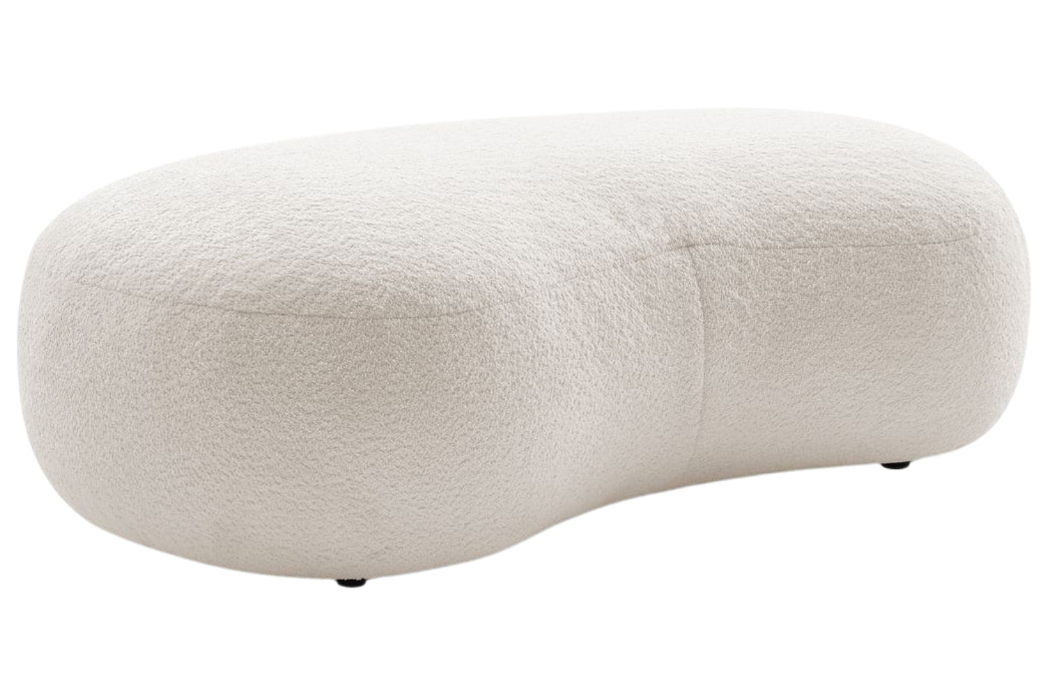 Bobochic Paris Bílá bouclé podnožka Saint-Germain 147 x 90 cm Bobochic Paris