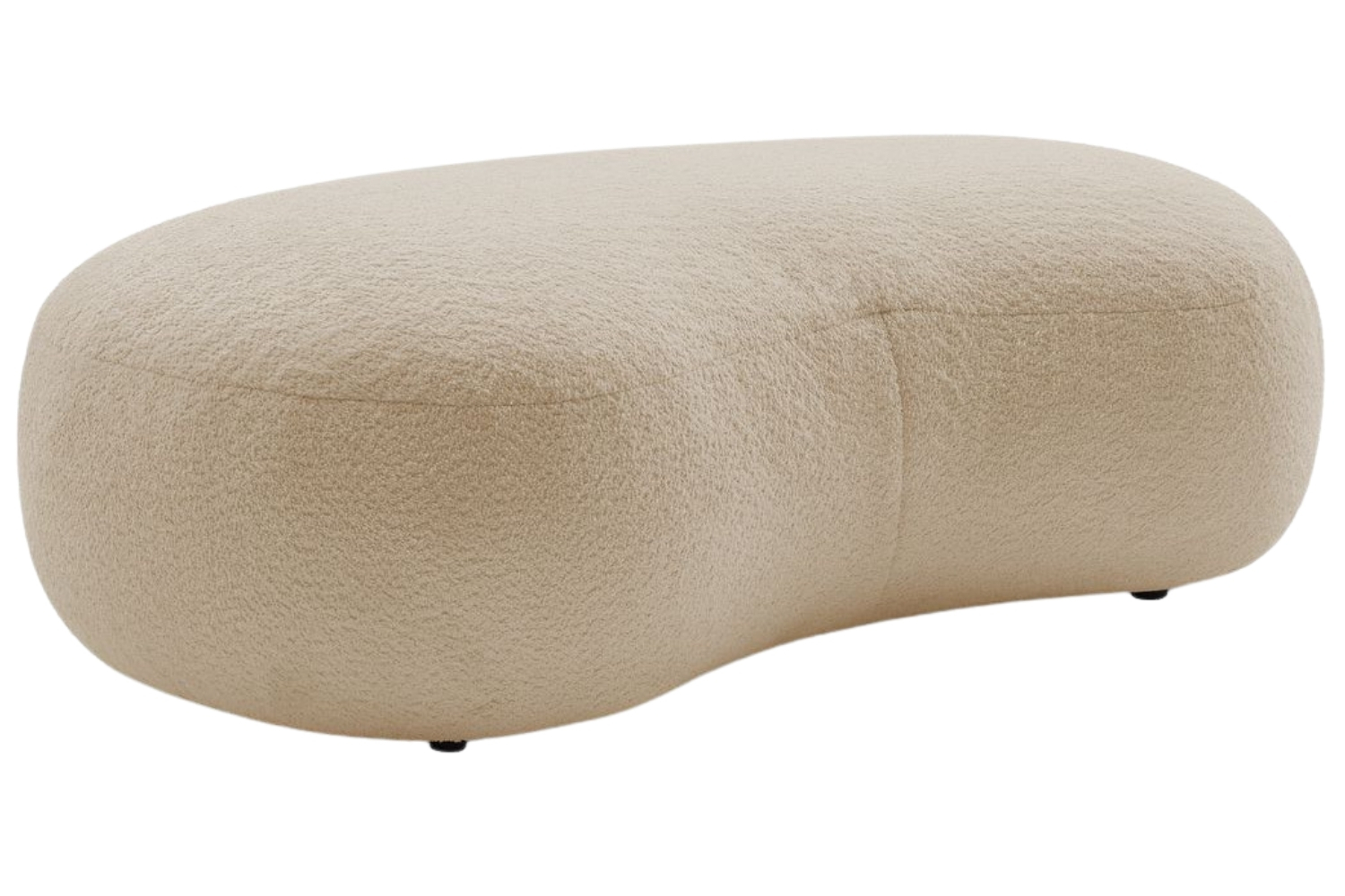 Bobochic Paris Béžová bouclé podnožka Saint-Germain 147 x 90 cm Bobochic Paris