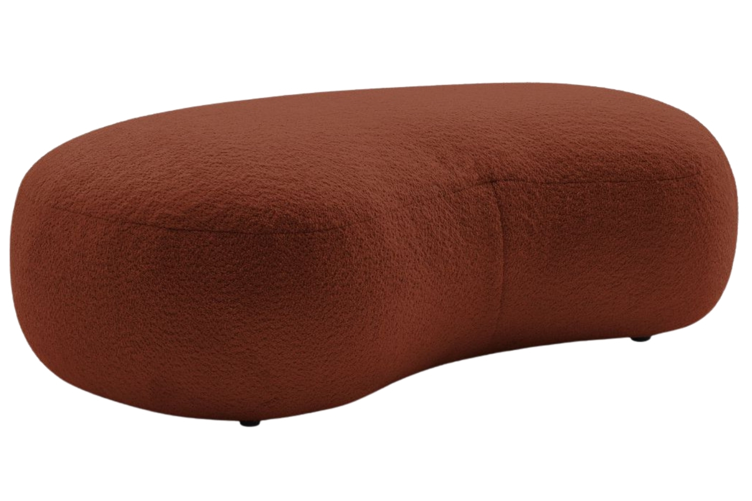 Bobochic Paris Terakotově oranžová bouclé podnožka Saint-Germain 147 x 90 cm Bobochic Paris