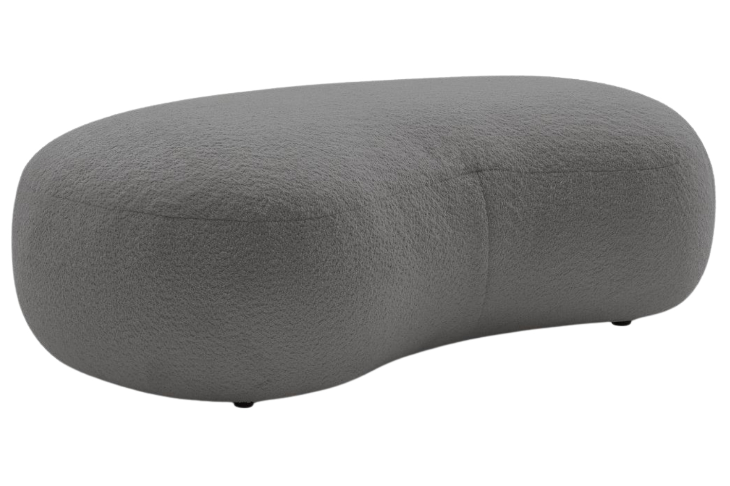 Bobochic Paris Světle šedá bouclé podnožka Saint-Germain 147 x 90 cm Bobochic Paris