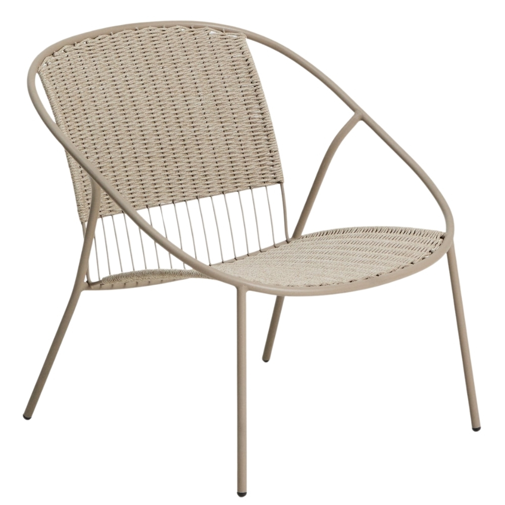 Kave Home Béžovošedé zahradní křeslo Atrani s výpletem Kave Home