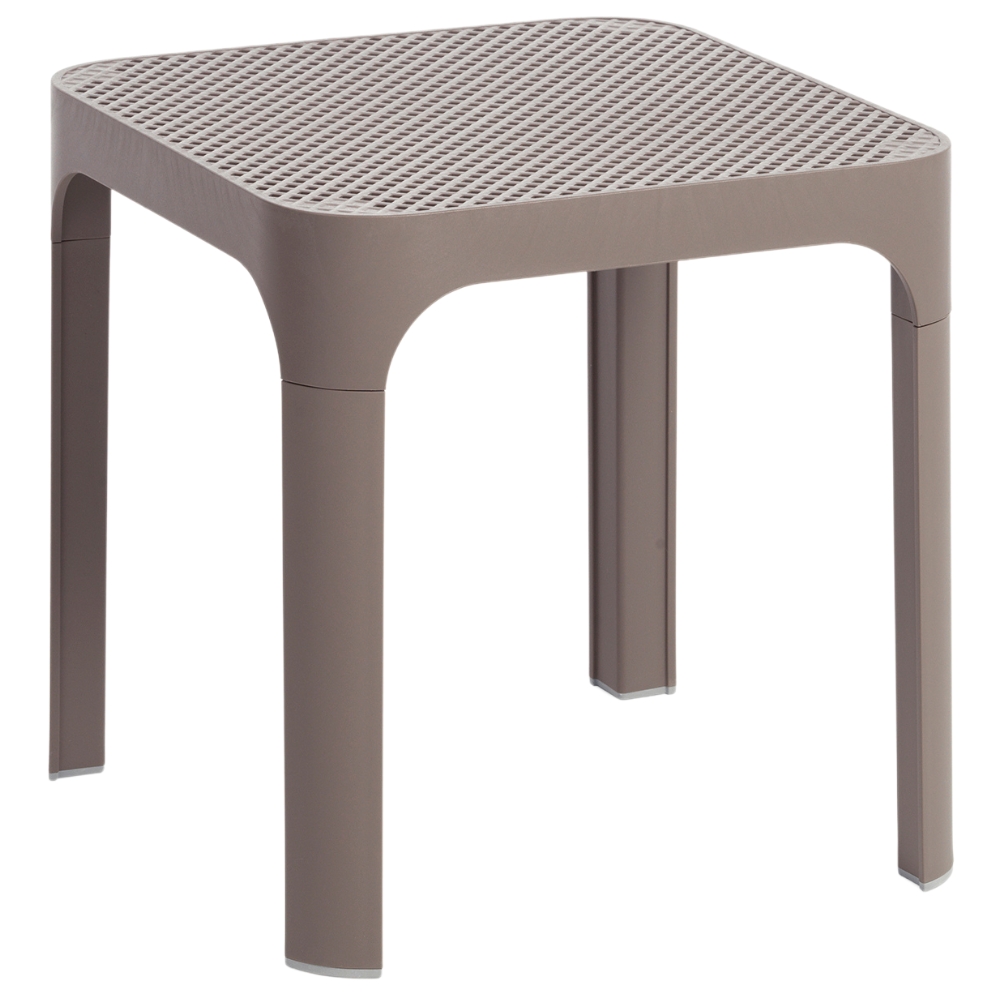 Nardi Béžovošedý plastový zahradní stolek Net 40 x 40 cm Nardi