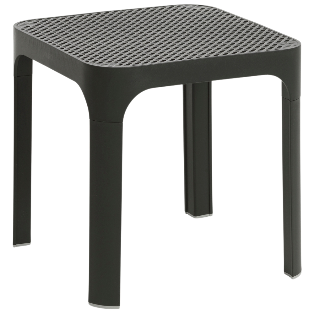 Nardi Tmavě šedý plastový zahradní stolek Net 40 x 40 cm Nardi