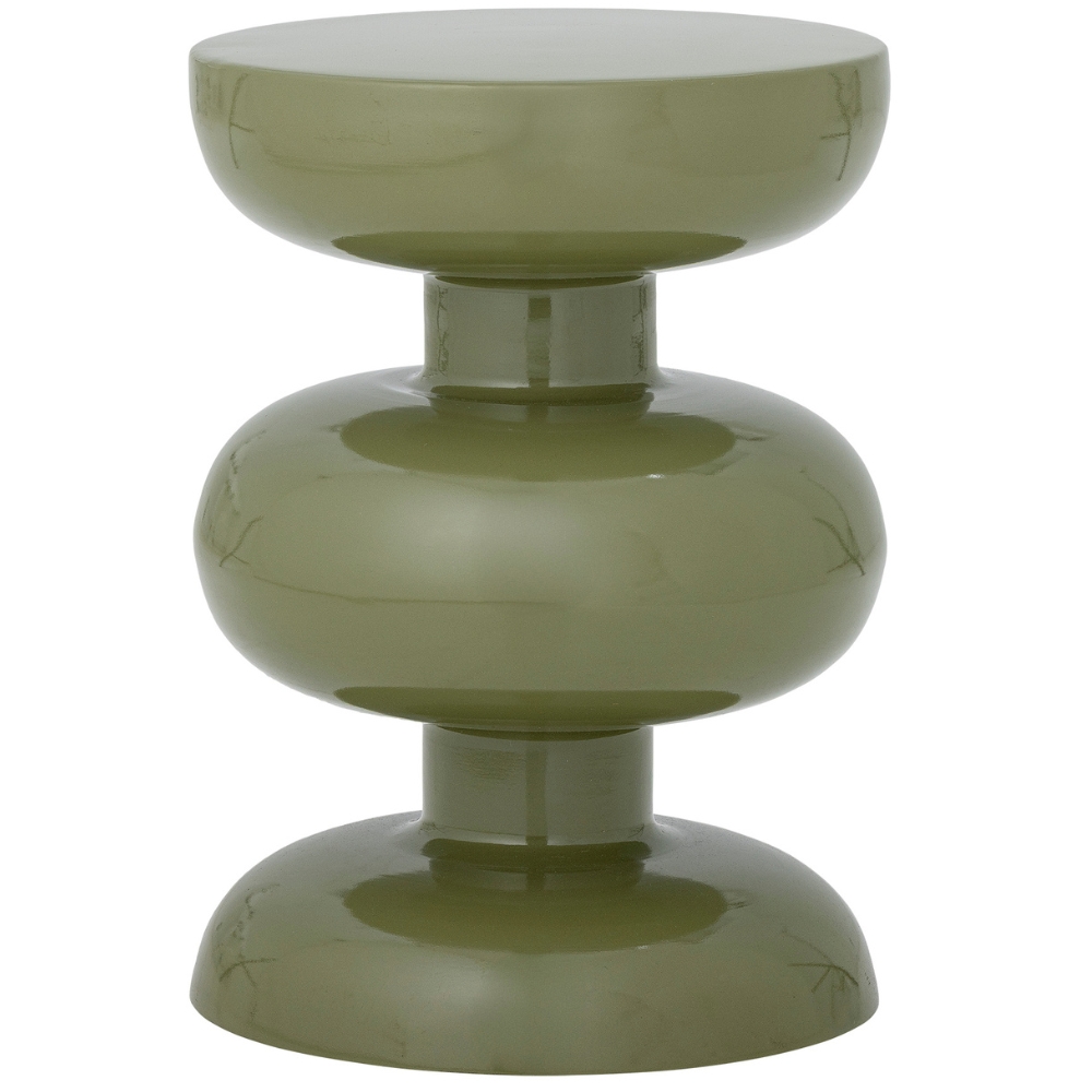 Bloomingville Zelený kovový odkládací stolek Alba Ø 33