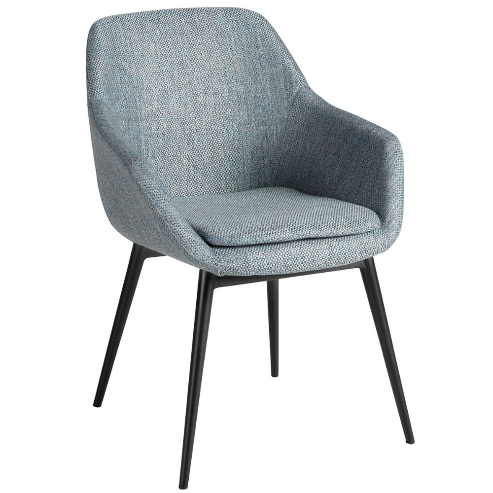 Angel Cerdá Modrá čalouněná jídelní židle No. 4221 Angel Cerdá