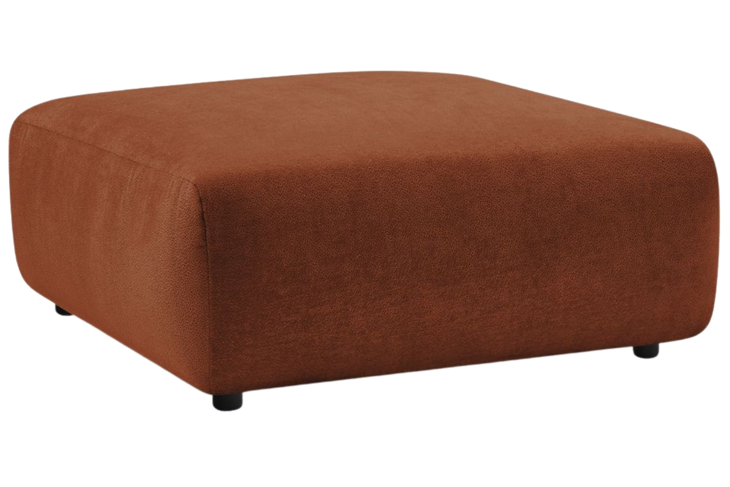 Bobochic Paris Terakotově oranžová podnožka Lucien 108 x 108 cm Bobochic Paris