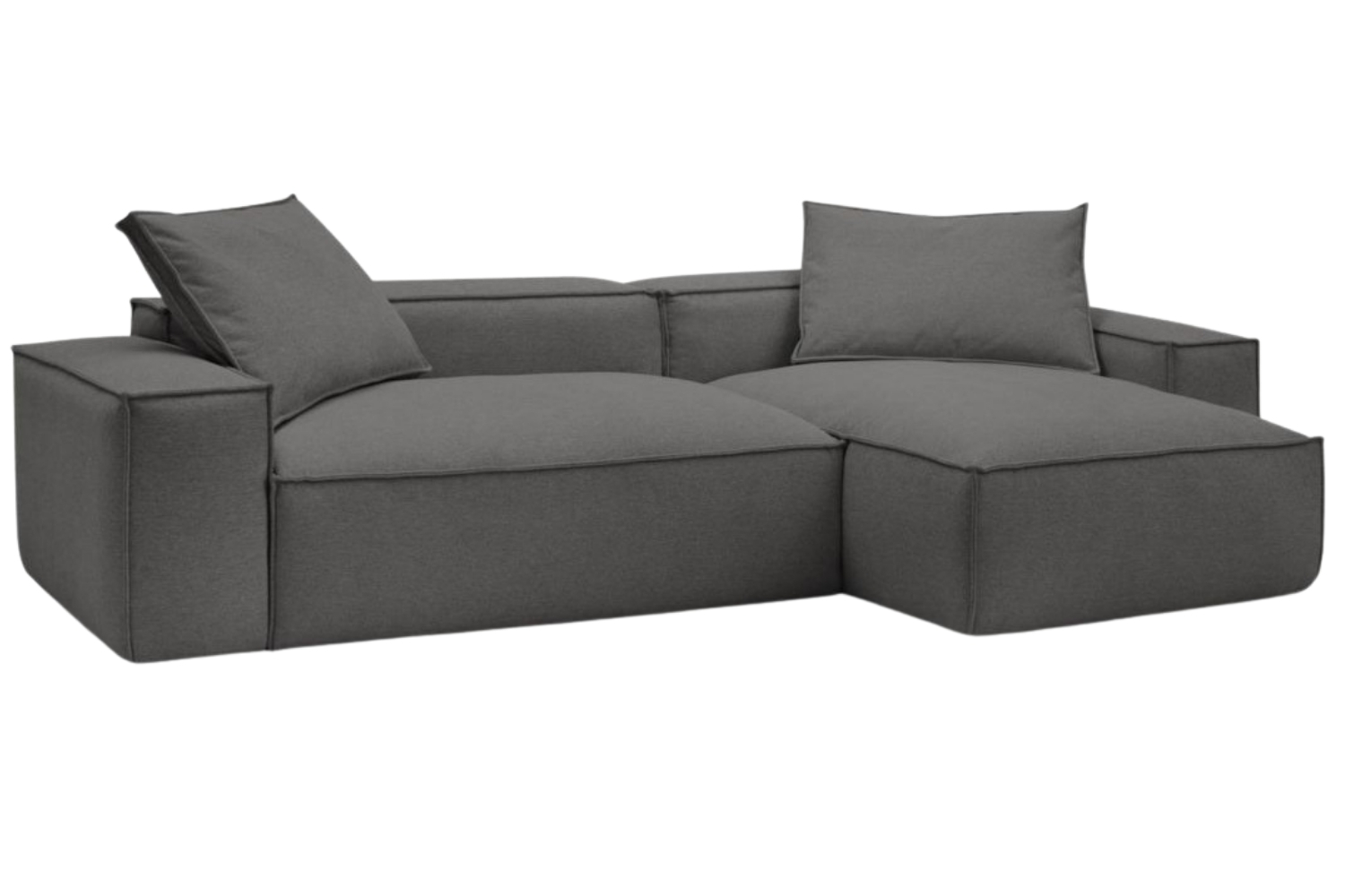 Bobochic Paris Tmavě šedá rohová pohovka Boheme 302 cm