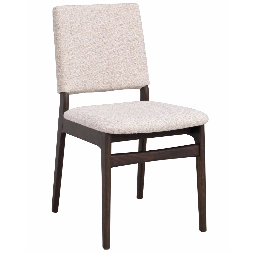 Rowico Světle béžová čalouněná jídelní židle MEDFORD s hnědou podnoží Rowico