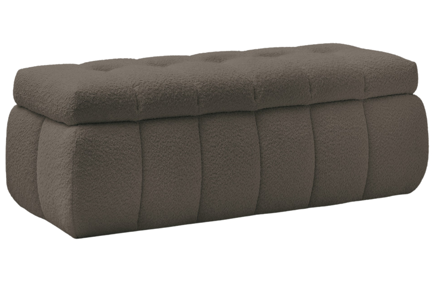 Bobochic Paris Hnědá bouclé lavice Mont-Blanc 144 cm s úložným prostorem Bobochic Paris