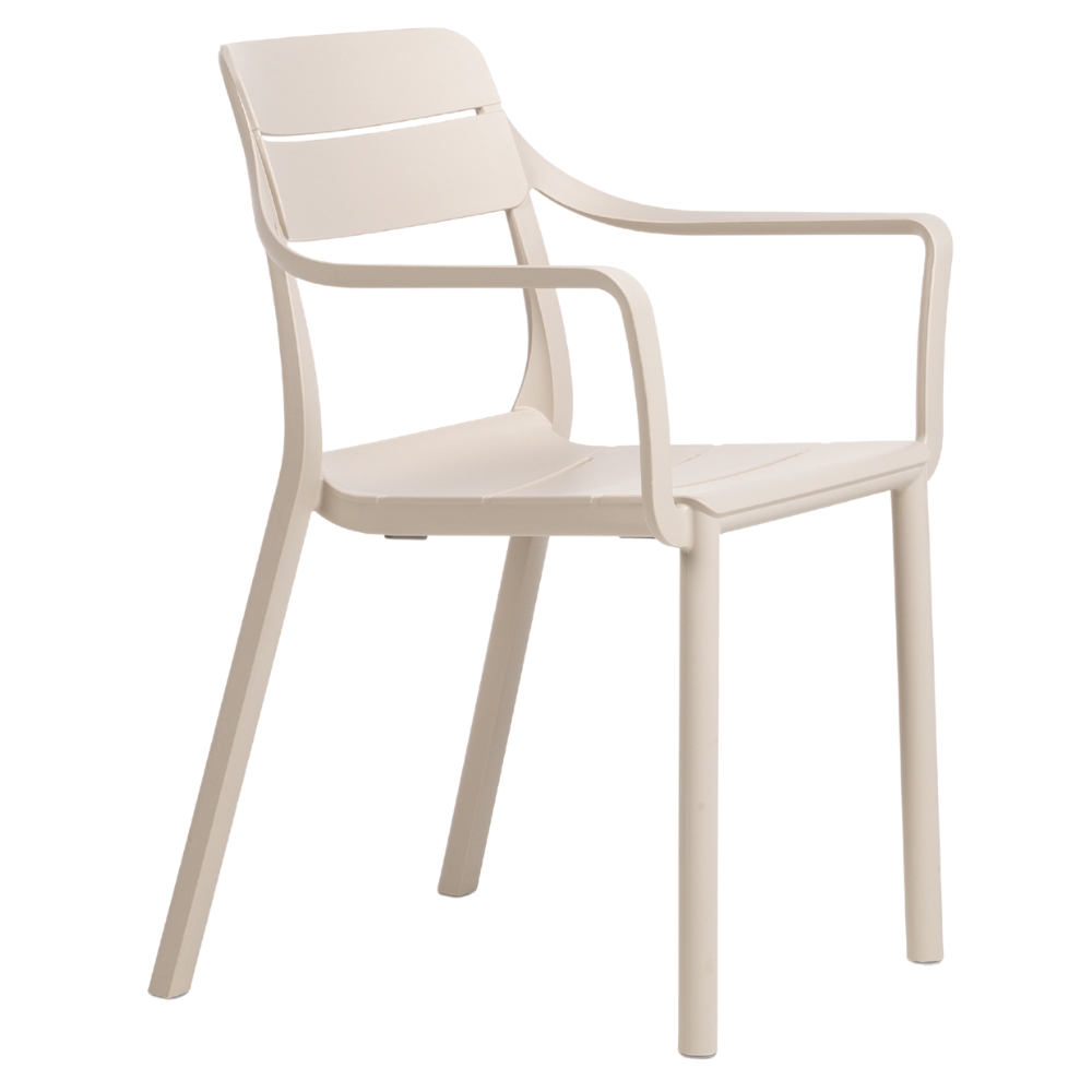 Nardi Béžová plastová zahradní židle Cassia s područkami Nardi