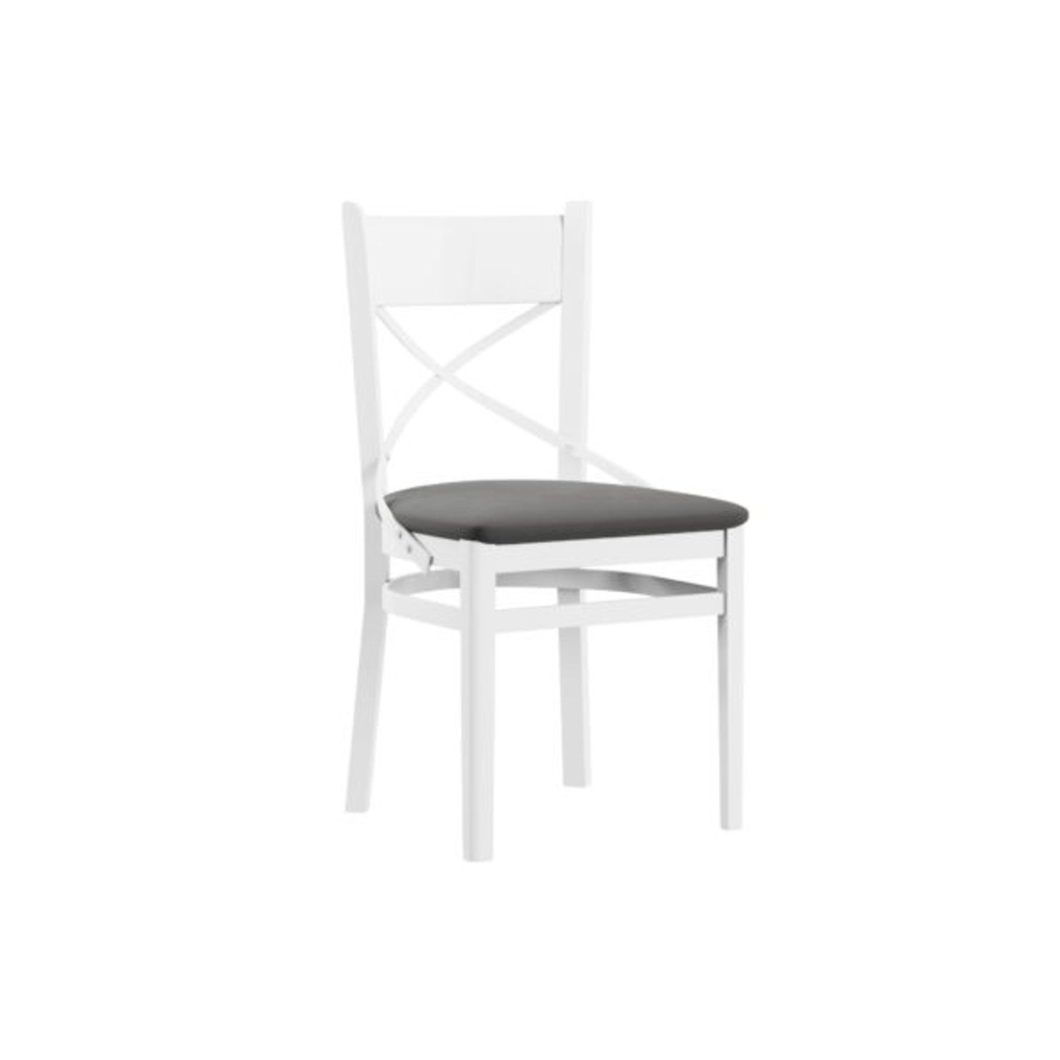 Jídelní židle X - bílé nohy Šedá