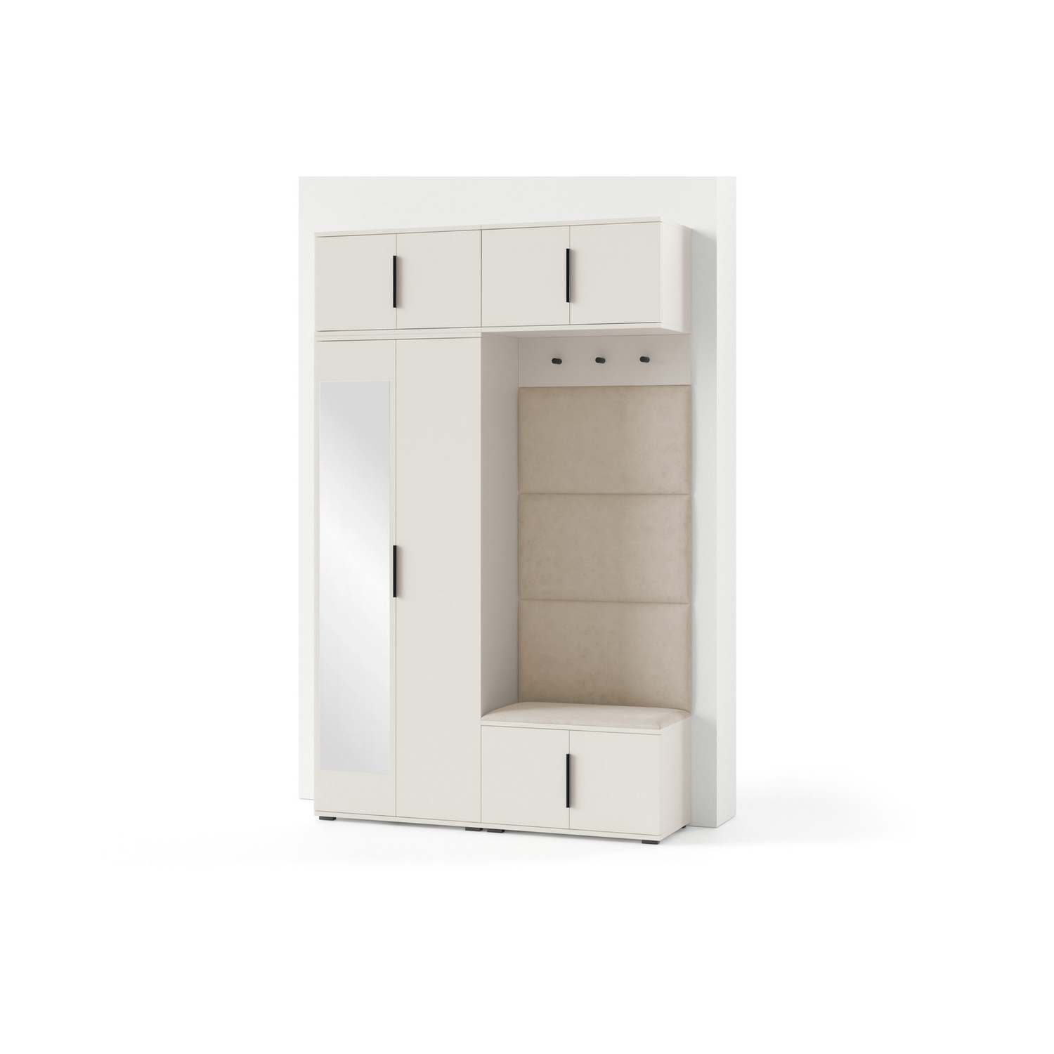 Předsíňová stěna BIANCO I Se zrcadlem Béžová