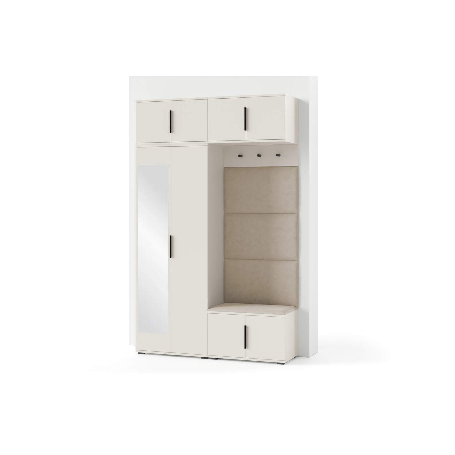 Předsíňová stěna BIANCO I Se zrcadlem Hnědá