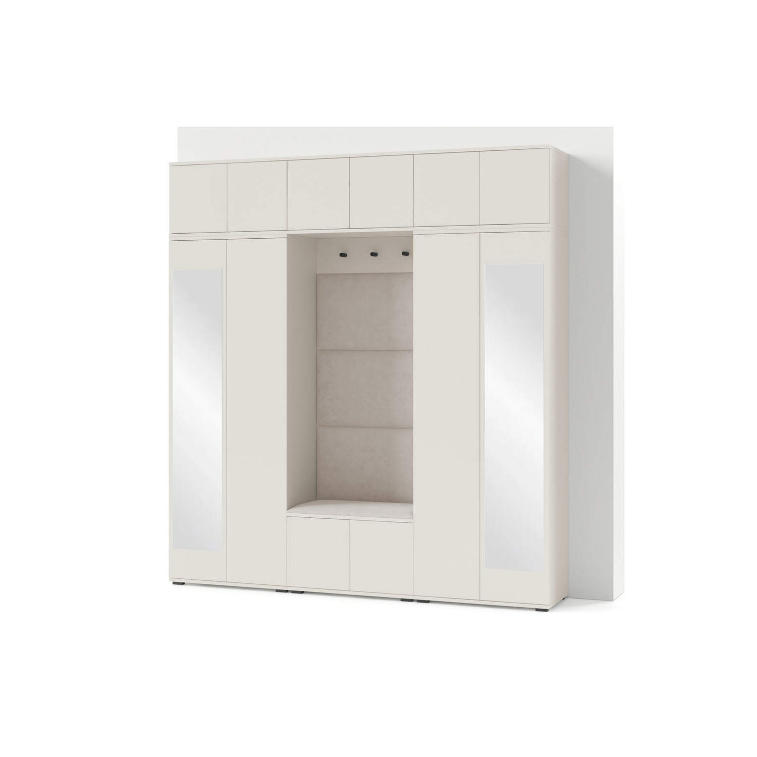 Předsíňová stěna BIANCO II Se zrcadlem Krémová