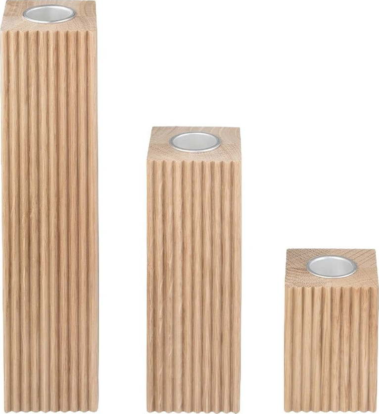 Dřevěné svícny v sadě 3 ks Dreva – Blomus Blomus