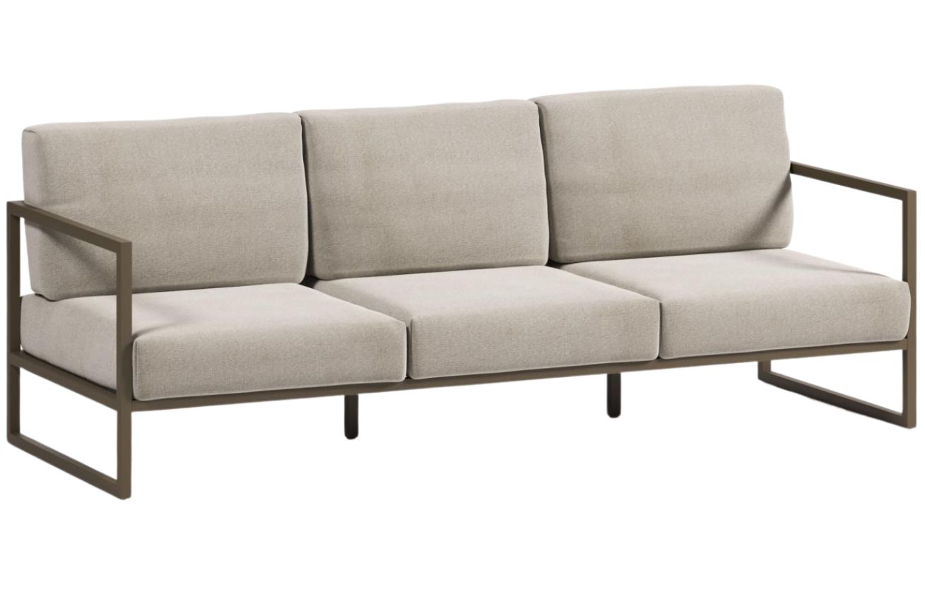 Kave Home Béžovo-hnědá zahradní pohovka Comova 225 cm Kave Home