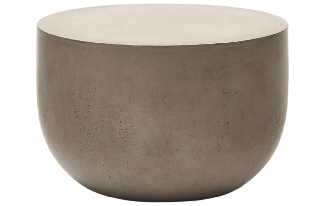 Kave Home Šedý cementový zahradní stolek Garbet 60 cm Kave Home