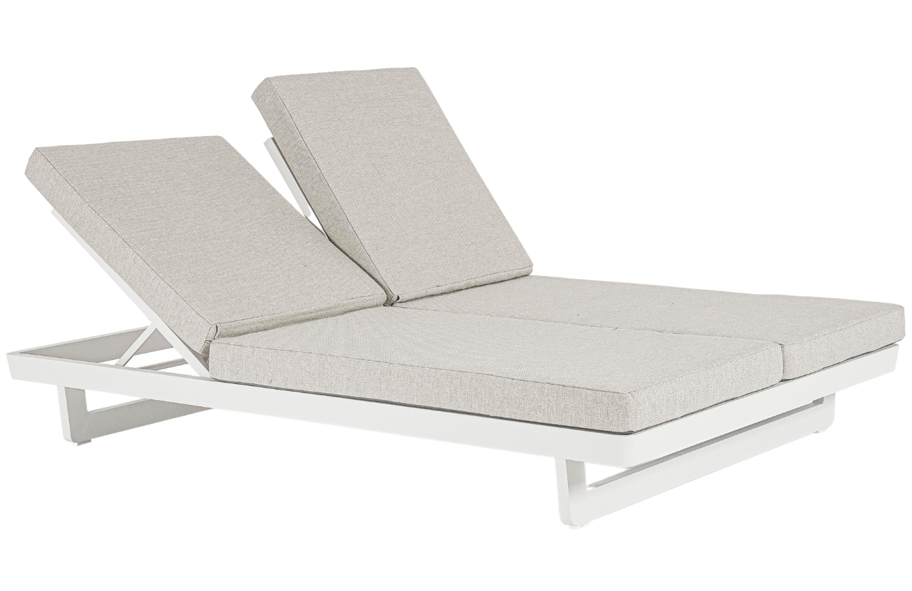 Bizzotto Světle šedé látkové zahradní dvojlehátko Infinity Bizzotto