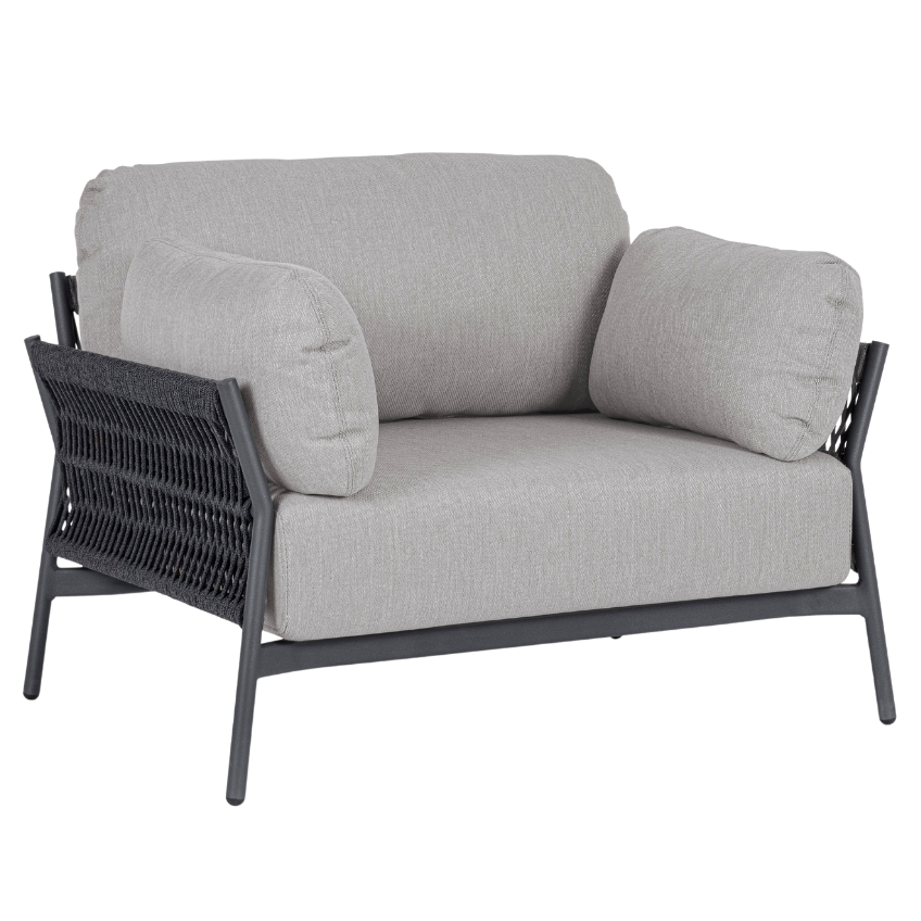 Bizzotto Černo-šedé zahradní křeslo Pardis Bizzotto