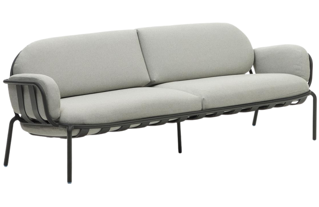 Kave Home Šedá zahradní pohovka Joncols 224 cm Kave Home
