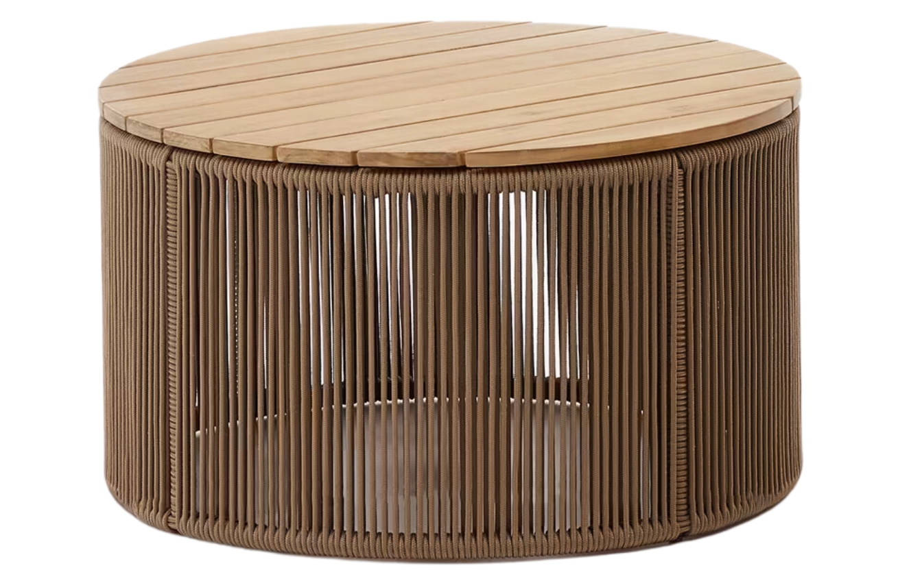 Kave Home Hnědý zahradní stolek Dandara 70 cm Kave Home