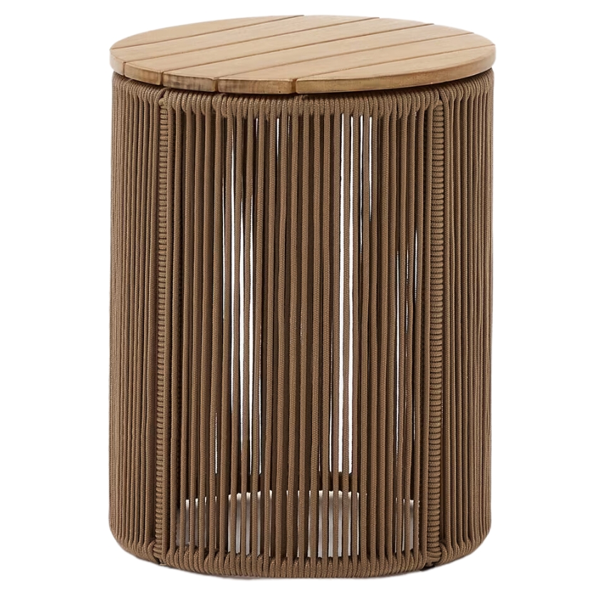 Kave Home Hnědý zahradní stolek Dandara 40 cm Kave Home