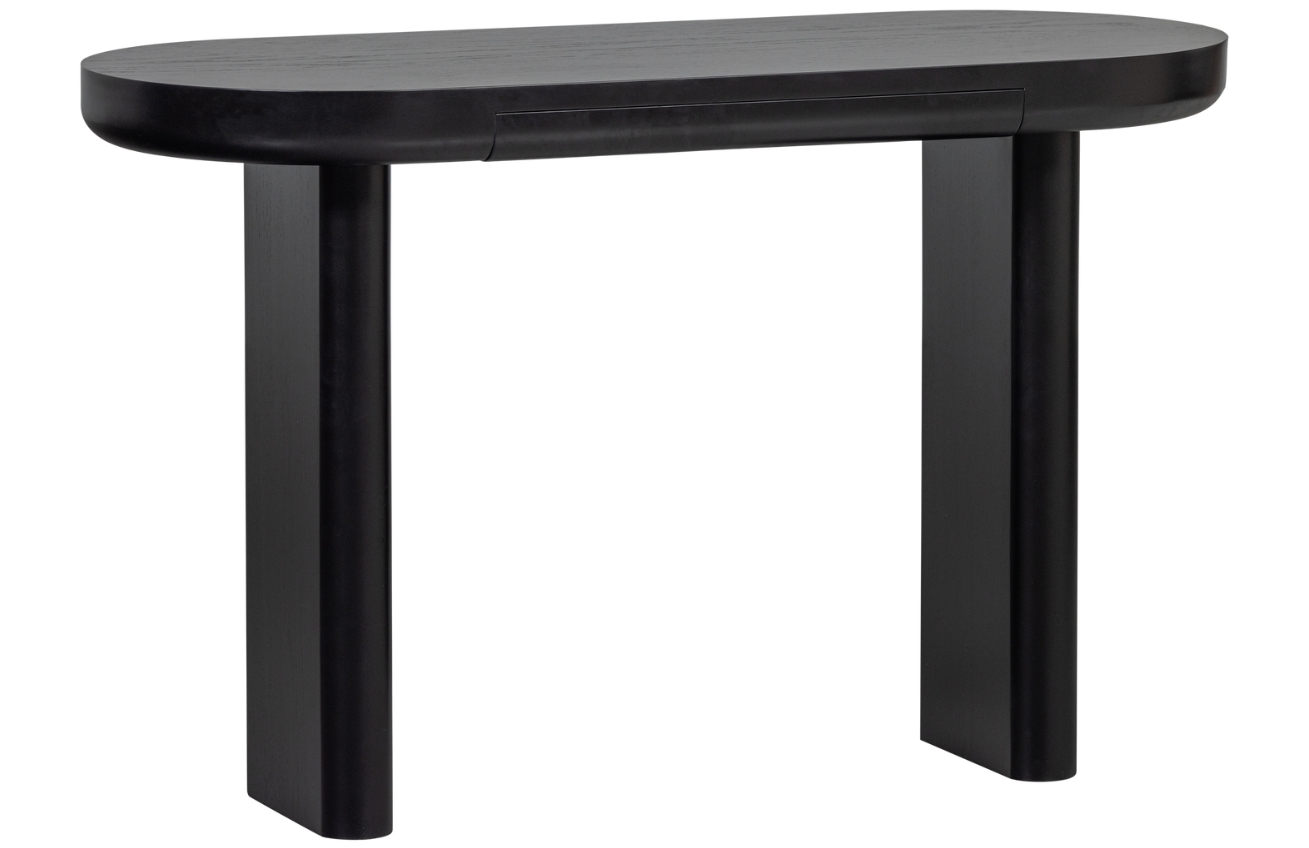 WOOOD Černý lakovaný toaletní stolek Mael 120 x 50 cm WOOOD