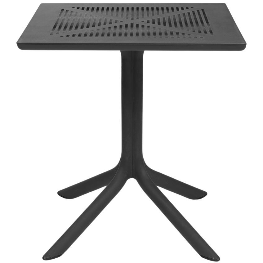 Nardi Antracitově šedý plastový zahradní stůl Clip 70 x 70 cm Nardi