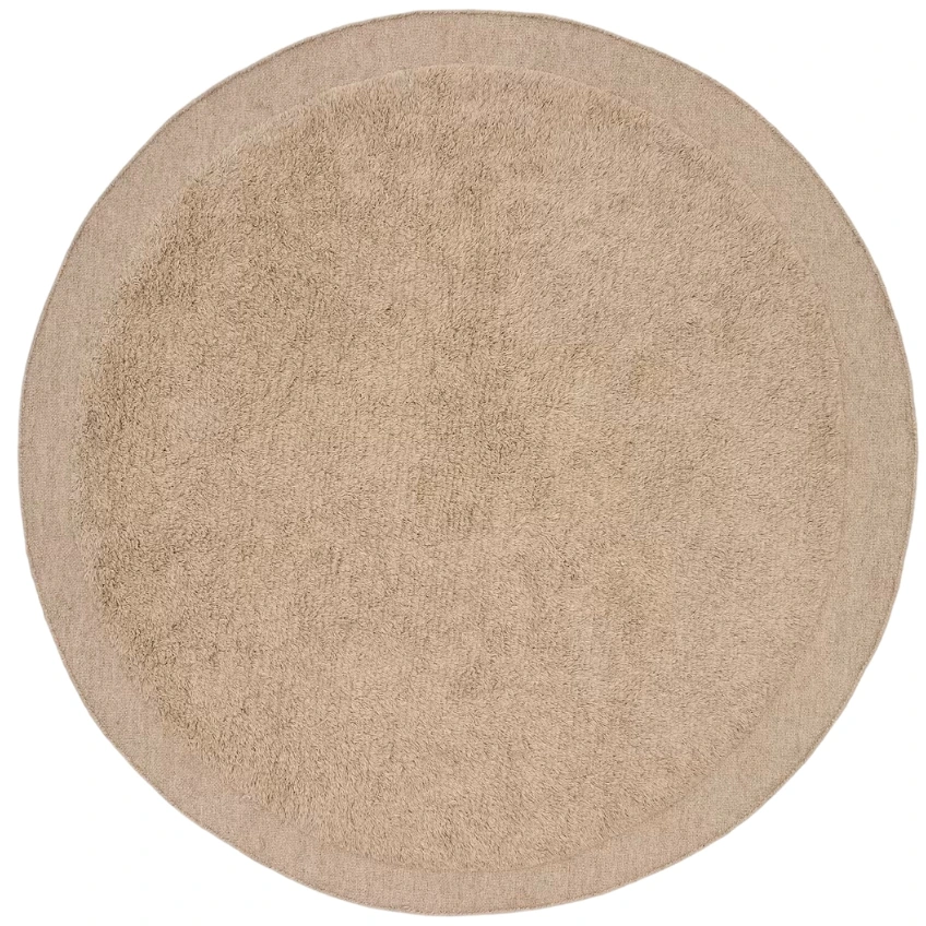 Kave Home Béžový kulatý vlněný koberec Marely 200 cm Kave Home