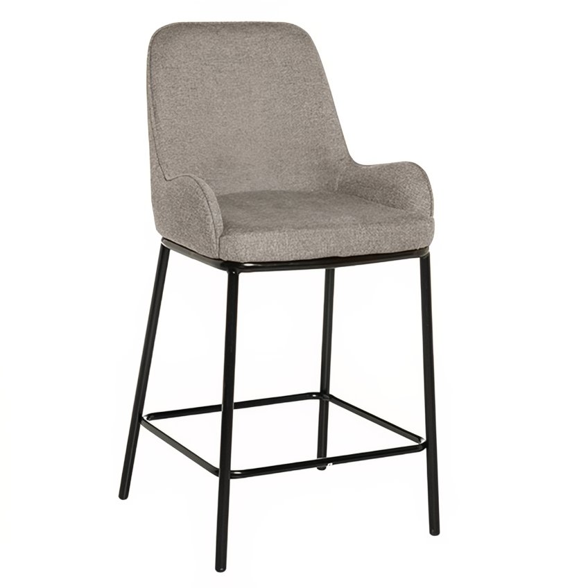 Tmavě béžová čalouněná barová židle Somcasa Milton 65 cm Somcasa