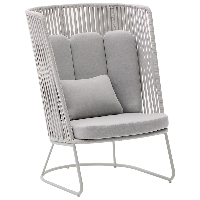 Kave Home Šedé kovové vysoké zahradní křeslo Saconca Kave Home