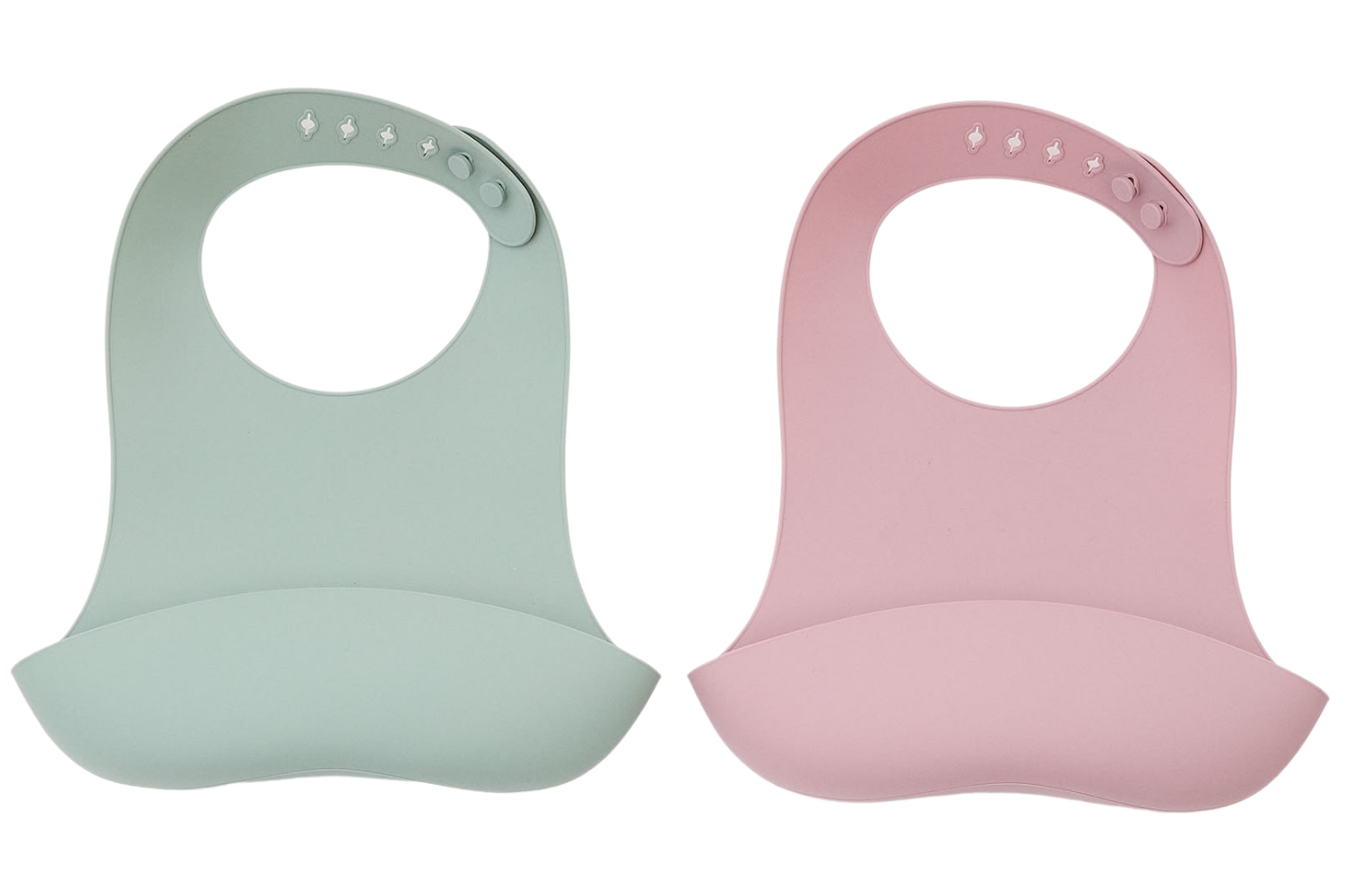 Kave Home Růžovo-zelený set dvou silikonových bryndáků Lili Kave Home