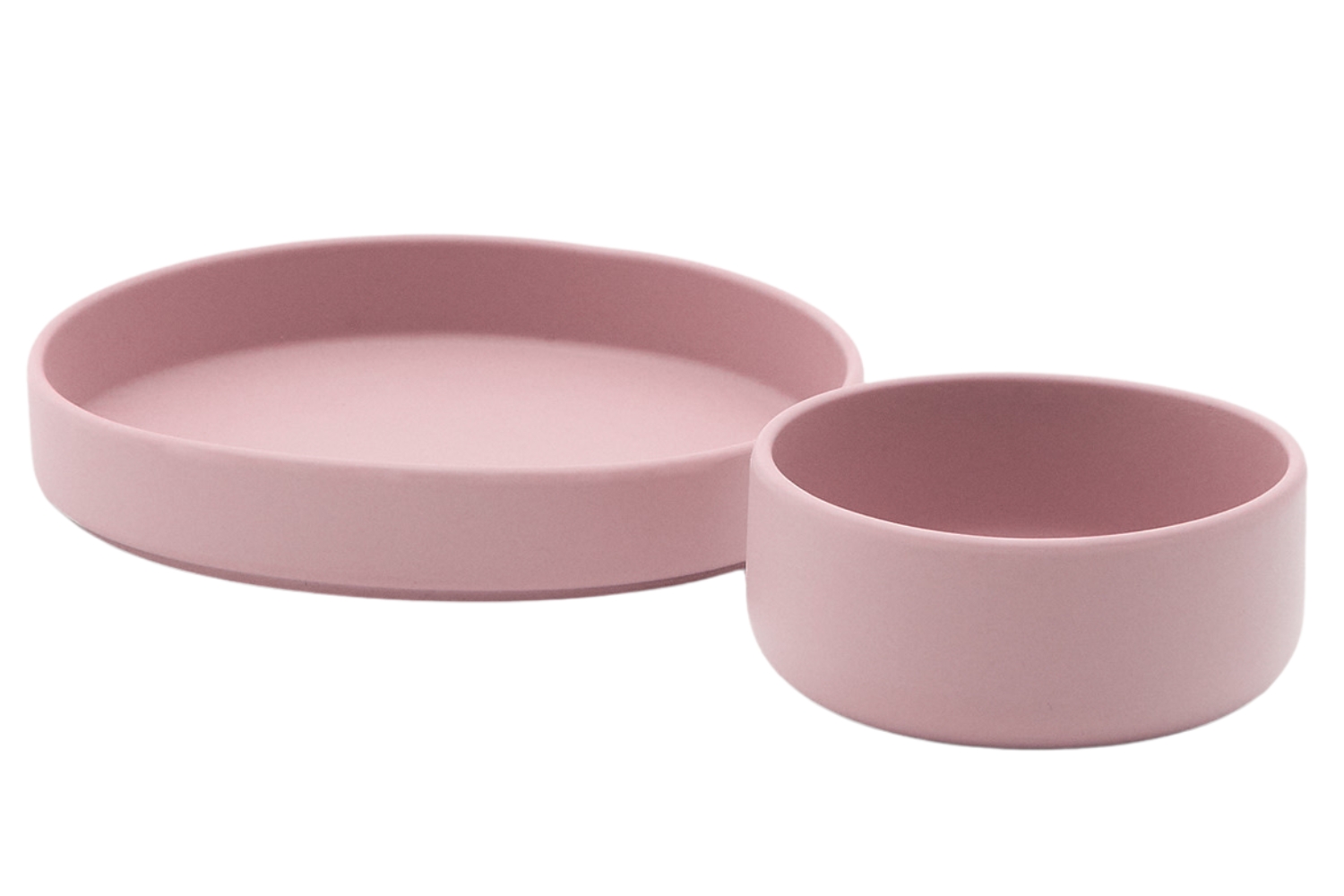 Kave Home Růžový set silikonového talíře a misky Lili Kave Home