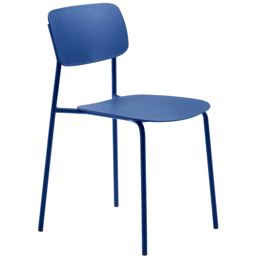 Unique Furniture Modrá plastová jídelní židle Kirkland Unique Furniture