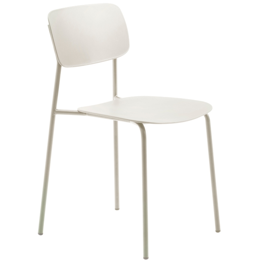 Unique Furniture Béžovošedá plastová jídelní židle Kirkland Unique Furniture