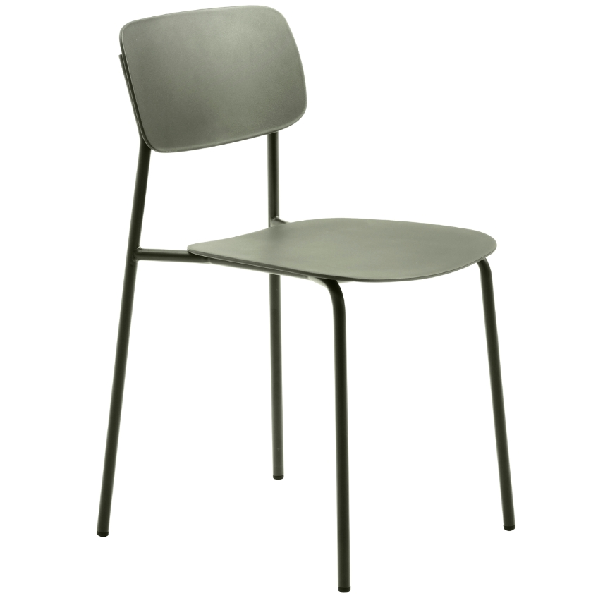 Unique Furniture Zelená plastová jídelní židle Kirkland Unique Furniture