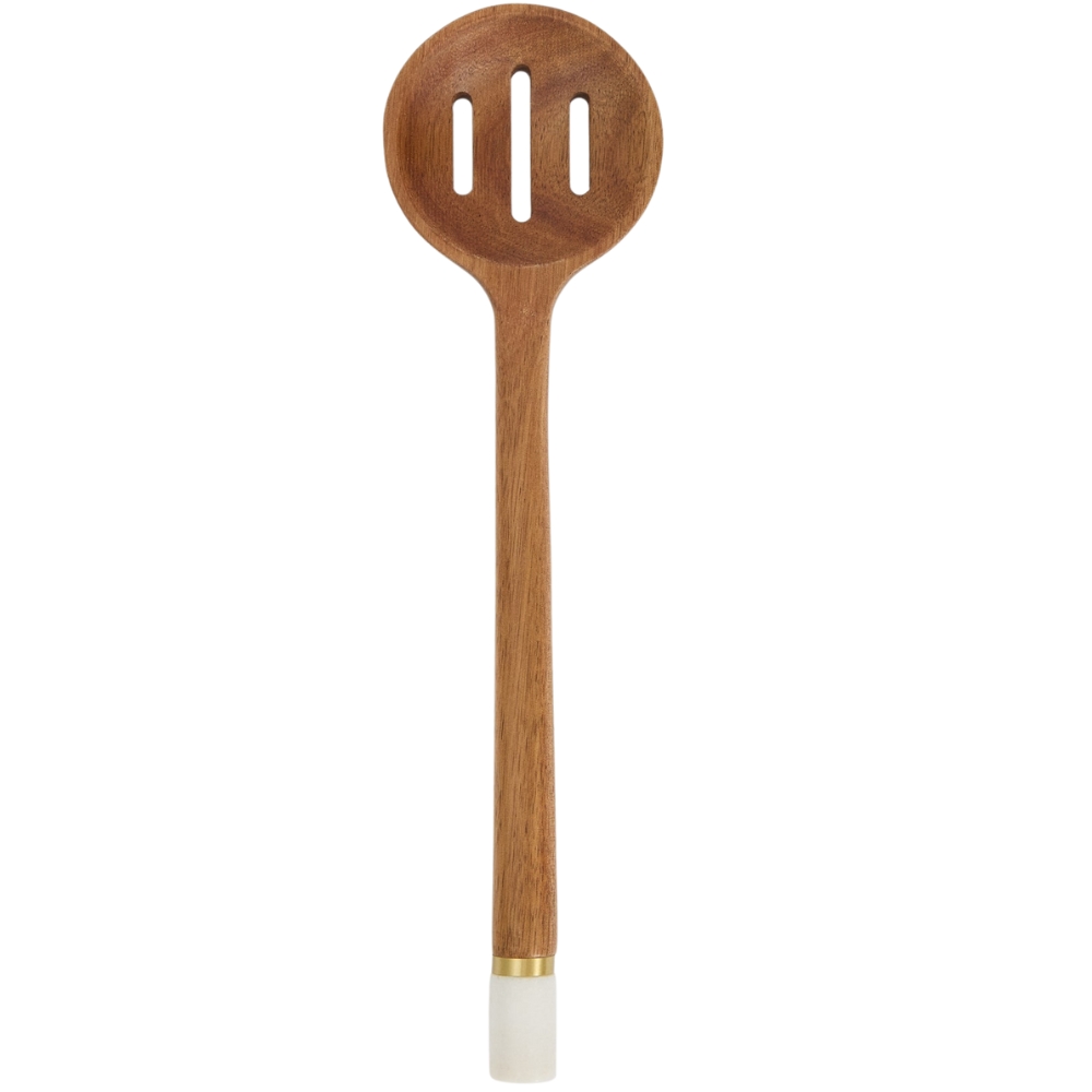 Kave Home Dřevěná salátová lžíce Nover s otvory Kave Home