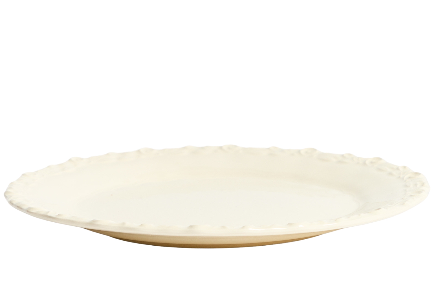 Kave Home Béžový keramický talíř Varla 28 cm Kave Home