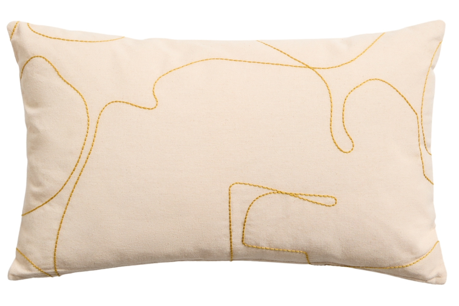 Kave Home Béžovo-žlutý bavlněný povlak na polštář Dibel 30 x 50 cm Kave Home