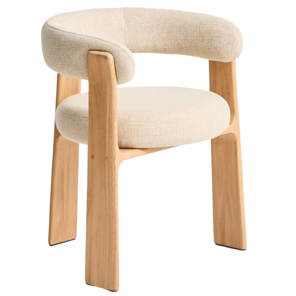 Kave Home Béžová dřevěná zahradní židle Granite Kave Home