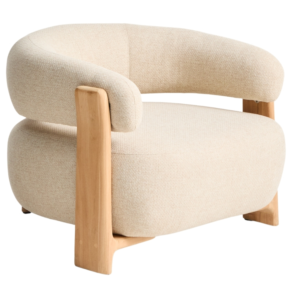 Kave Home Béžové dřevěné zahradní křeslo Granite Kave Home