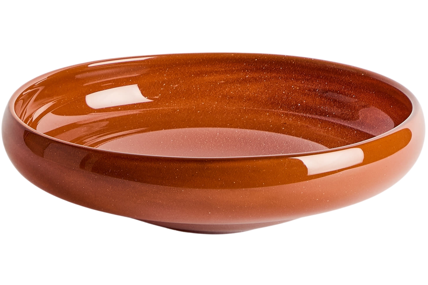 Kave Home Červená skleněná dekorativní mísa Denuo Ø 34 cm Kave Home