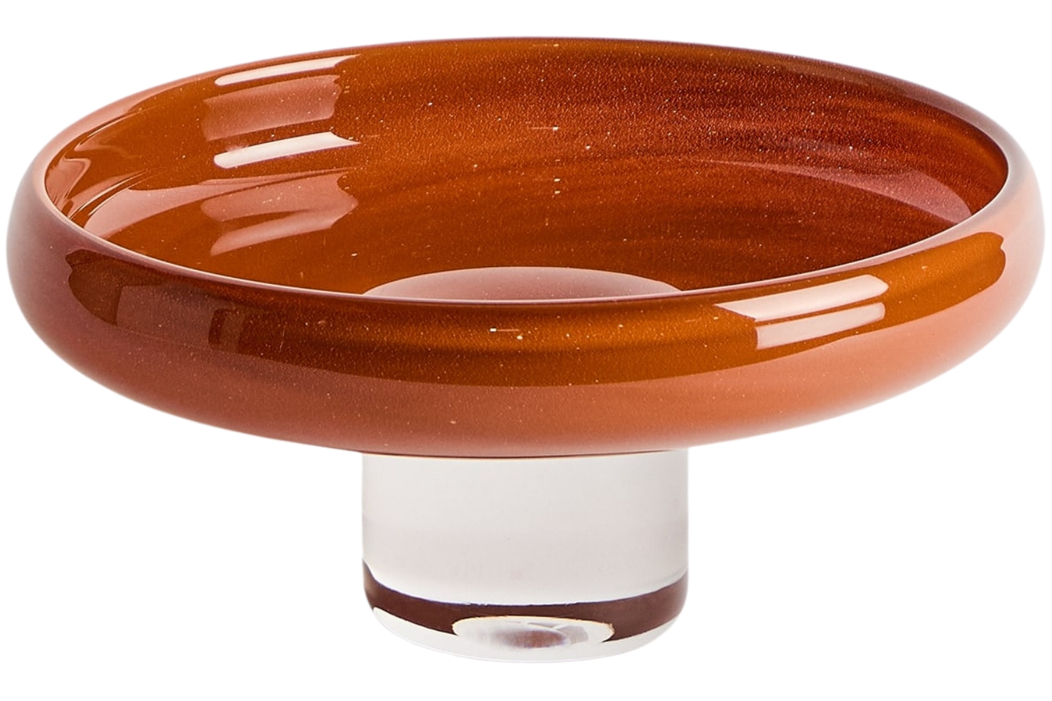 Kave Home Červená skleněná dekorativní mísa Denuo Ø 28 cm Kave Home