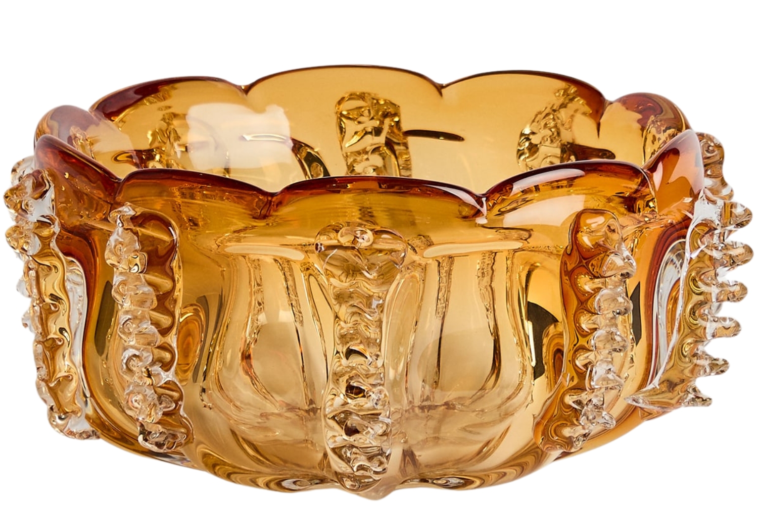 Kave Home Oranžová skleněná mísa Nicora Ø 30 cm Kave Home