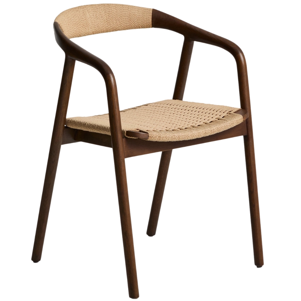 Kave Home Ořechová židle Derile s výpletem Kave Home