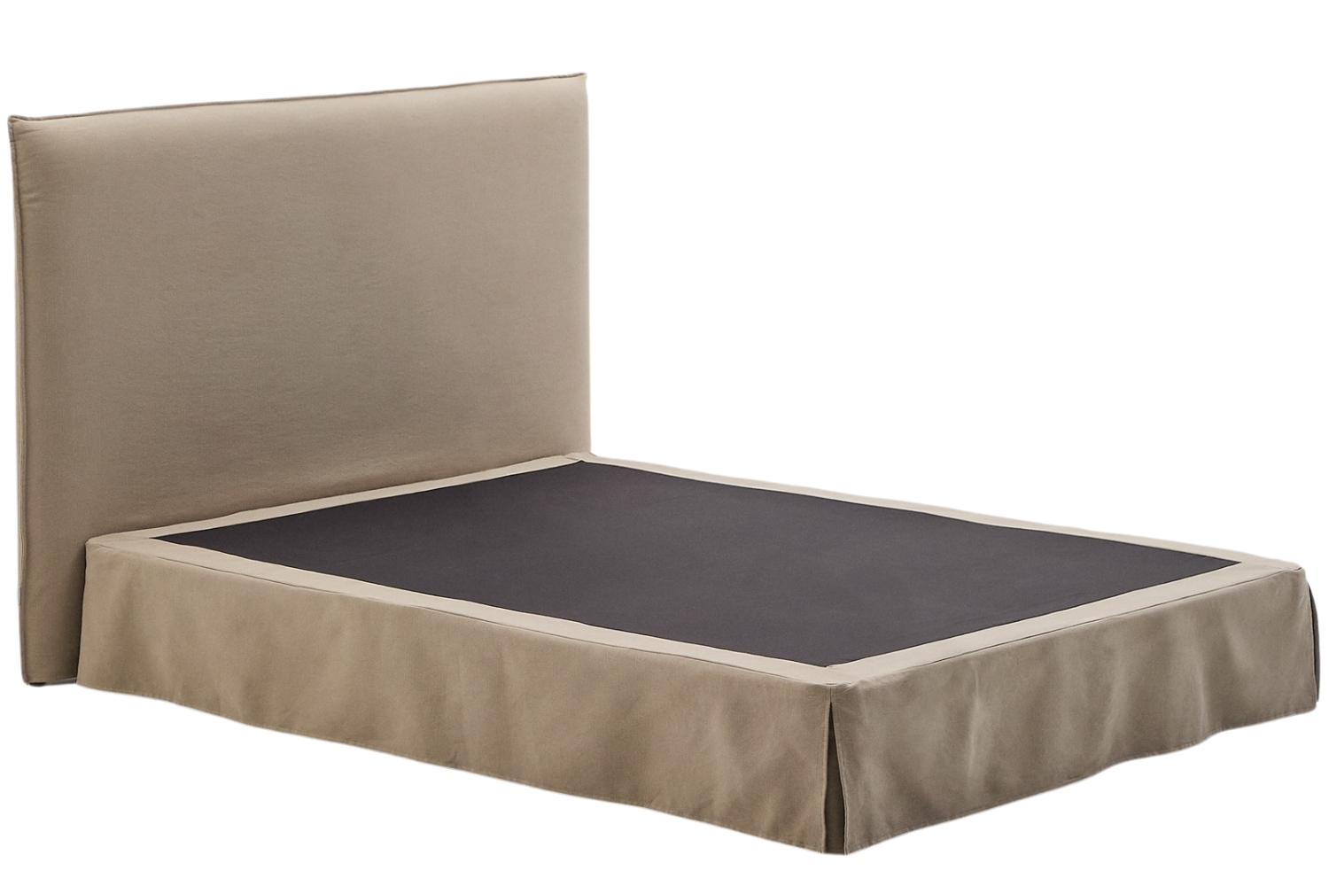 Kave Home Béžová dvoulůžková postel s čelem Jaira 150 x 190 cm Kave Home