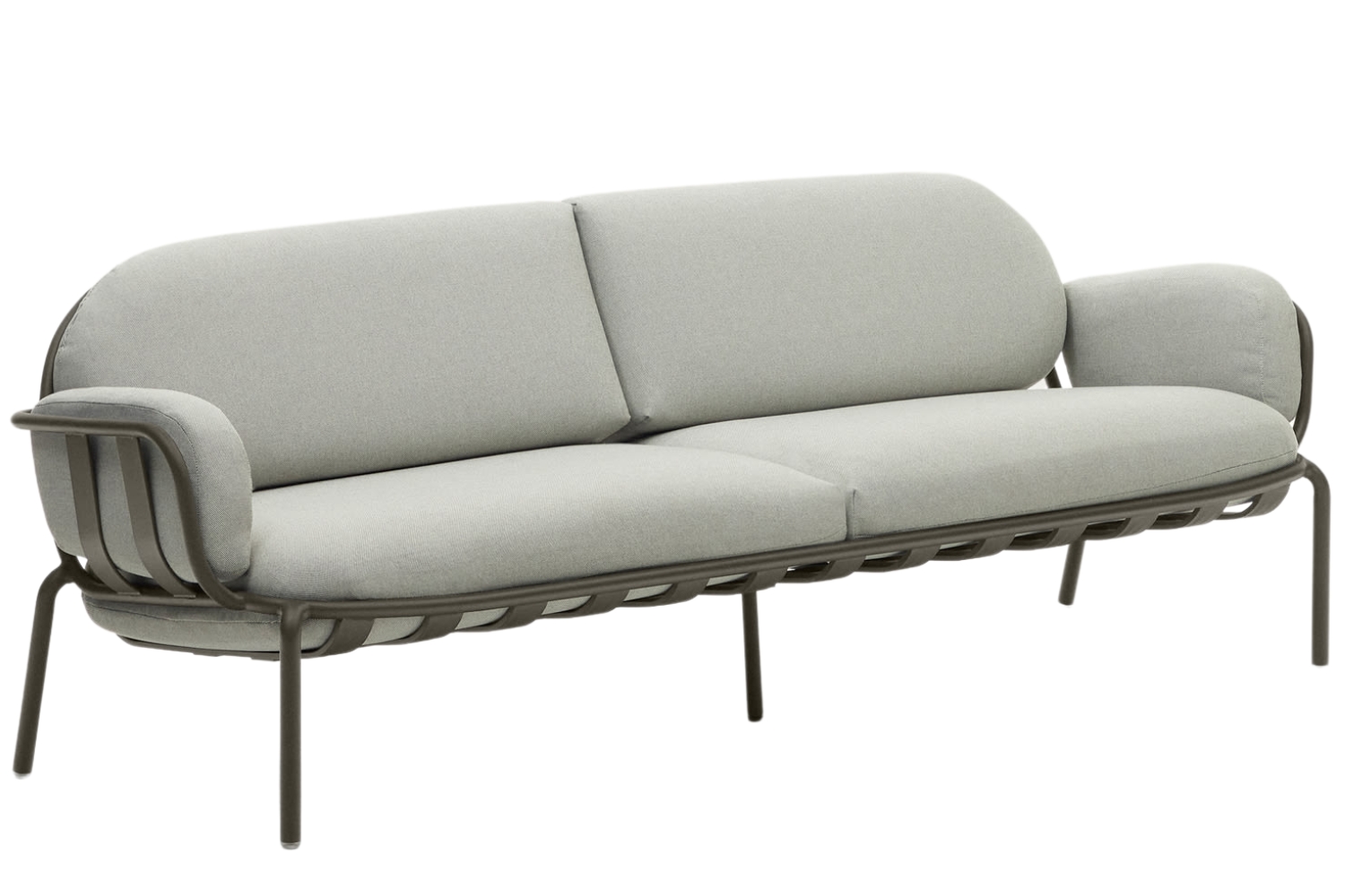 Kave Home Šedo-zelená zahradní pohovka Joncols 224 cm Kave Home