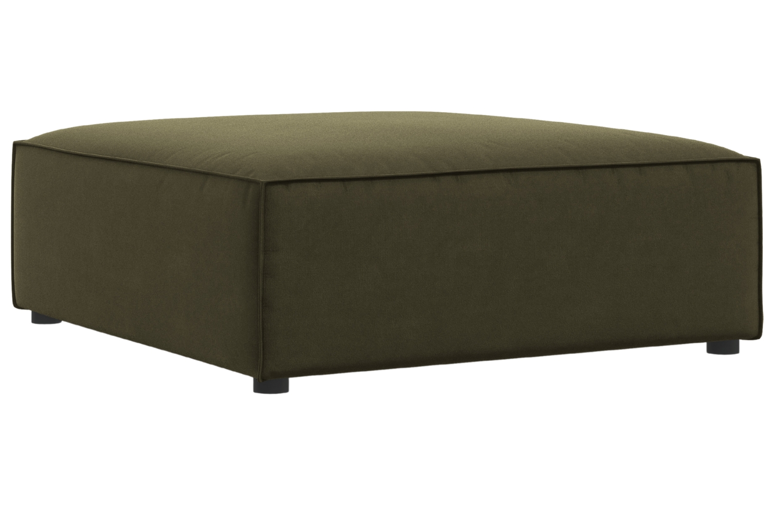 Micadoni Zelená sametová podnožka Jodie 102 x 80 cm Micadoni