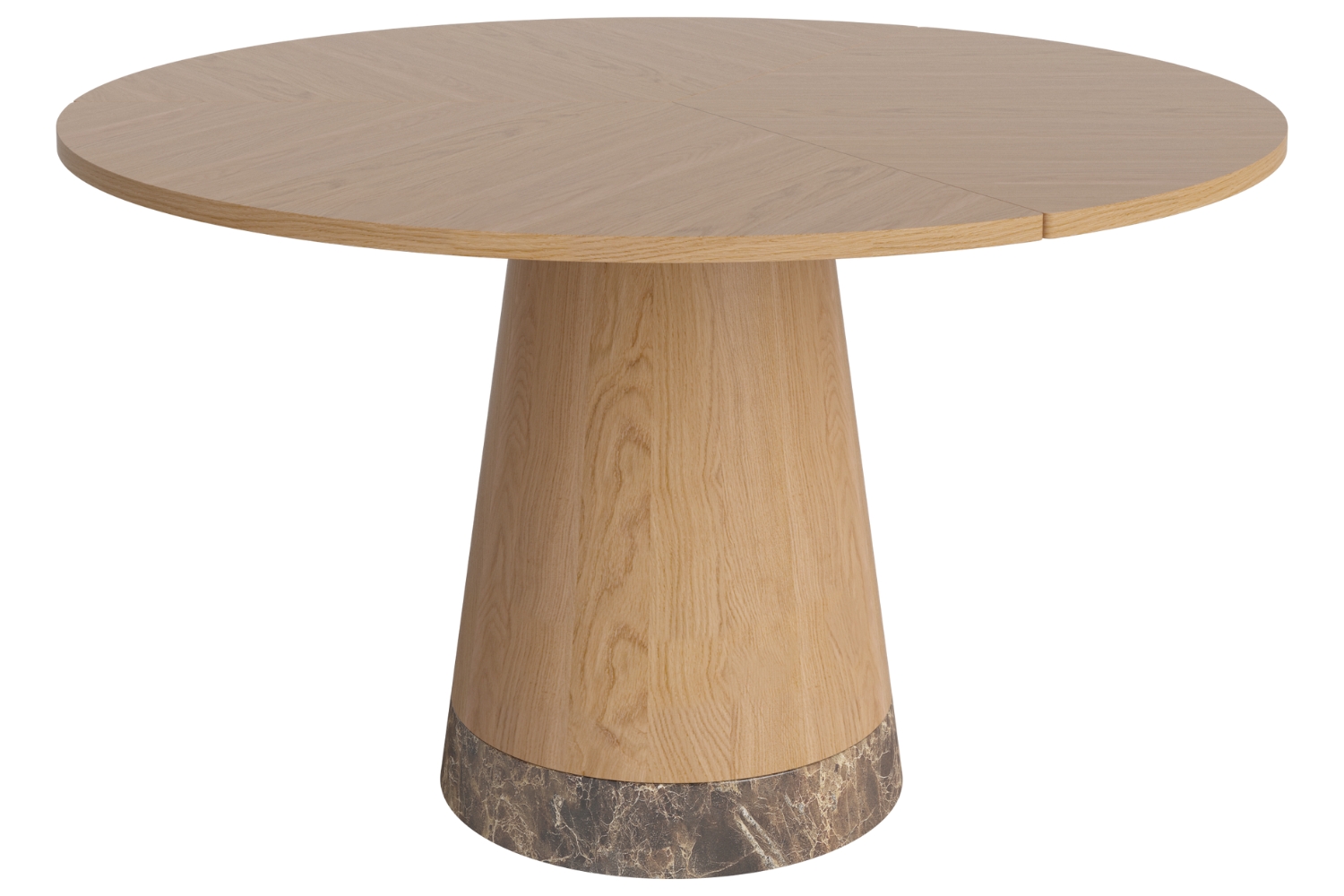 Bolia Dubový jídelní stůl Piro 125 cm s hnědou mramorovou podnoží Bolia