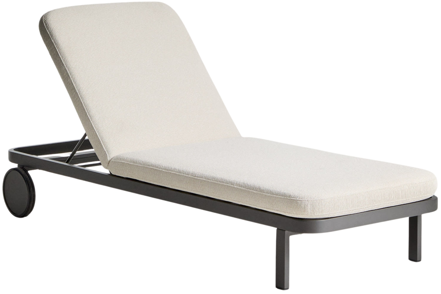 Kave Home Béžovo-šedé hliníkové zahradní lehátko Kionia Kave Home